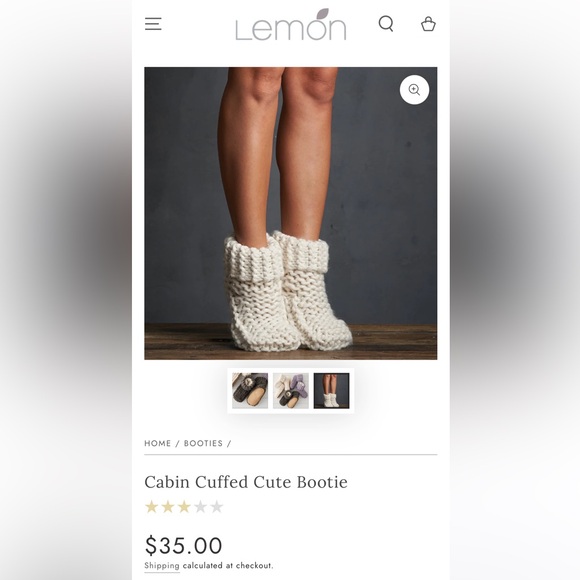 LEMÓN - Cabin Booties - Size M/L - Picture 1 of 5